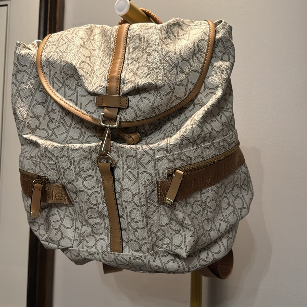 Calvin Klein Monogram Backpack Euc - image 3